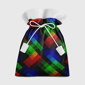 Подарочный 3D мешок с принтом Разноцветный мраморный узор  в Петрозаводске, 100% полиэстер | Размер: 29*39 см | Тематика изображения на принте: абстрактный | зеленый | красный | мраморный | пэчворк | радужный | разноцветный | синий | черный