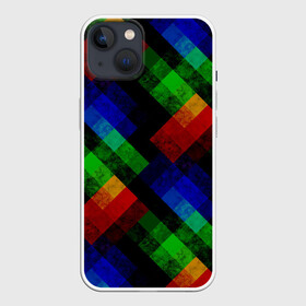 Чехол для iPhone 13 с принтом Разноцветный мраморный узор в Петрозаводске,  |  | абстрактный | зеленый | красный | мраморный | пэчворк | радужный | разноцветный | синий | черный