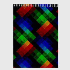 Скетчбук с принтом Разноцветный мраморный узор  в Петрозаводске, 100% бумага
 | 48 листов, плотность листов — 100 г/м2, плотность картонной обложки — 250 г/м2. Листы скреплены сверху удобной пружинной спиралью | абстрактный | зеленый | красный | мраморный | пэчворк | радужный | разноцветный | синий | черный