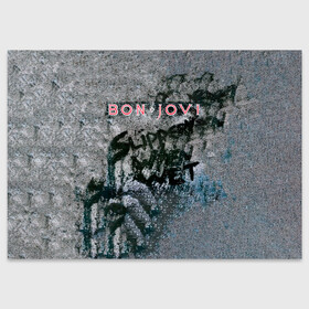 Поздравительная открытка с принтом Slippery When Wet - Bon Jovi в Петрозаводске, 100% бумага | плотность бумаги 280 г/м2, матовая, на обратной стороне линовка и место для марки
 | bon jovi | john | альбом | арена | бон | бон джови | глэм | группа | джови | джон | метал | музыка | надпись | песни | поп | попрок | рок | рокер | смайл | солист | софт | стена | хард | хеви | хевиметал