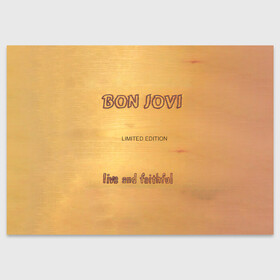 Поздравительная открытка с принтом Live and Faithful - Bon Jovi в Петрозаводске, 100% бумага | плотность бумаги 280 г/м2, матовая, на обратной стороне линовка и место для марки
 | bon jovi | john | альбом | арена | бон | бон джови | глэм | группа | джови | джон | метал | музыка | надпись | песни | поп | попрок | рок | рокер | смайл | солист | софт | стена | хард | хеви | хевиметал