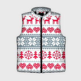 Женский жилет утепленный 3D с принтом Зимняя любовь в Петрозаводске,  |  | арт | вязаный рисунок | вязь | любовь | новый год | ночь | олени | олень | рисунок | рождество | сердечки | сердечко | сердце | снег | снеговик | снеговики | снежинка | снежинки