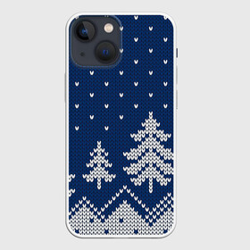 Чехол для iPhone 13 mini с принтом Зимняя ночь в Петрозаводске,  |  | арт | вязаный рисунок | вязь | зима | зимняя ночь | лес | новый год | ночь | рисунок | рождество | снег | снеговик | снеговики | снежинка | снежинки