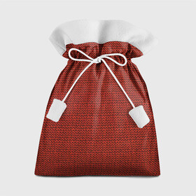 Подарочный 3D мешок с принтом Красная вязь в Петрозаводске, 100% полиэстер | Размер: 29*39 см | Тематика изображения на принте: арт | вязаный рисунок | вязь | новый год | однотонный рисунок | рисунок | рождество