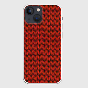 Чехол для iPhone 13 mini с принтом Красная вязь в Петрозаводске,  |  | арт | вязаный рисунок | вязь | новый год | однотонный рисунок | рисунок | рождество