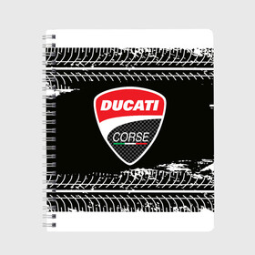 Тетрадь с принтом Ducati | Дукати (Z) в Петрозаводске, 100% бумага | 48 листов, плотность листов — 60 г/м2, плотность картонной обложки — 250 г/м2. Листы скреплены сбоку удобной пружинной спиралью. Уголки страниц и обложки скругленные. Цвет линий — светло-серый
 | audi | audi ag | corse | ducati | ducati motor holding | hypermotard | multistrada | panigale | scrambler | streetfighter | supersport | дукати | корсе | массимо борди | мото | мотокросс | фабио тальони