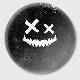 Значок с принтом BW Emoji в Петрозаводске,  металл | круглая форма, металлическая застежка в виде булавки | emoji | smile | глаза крестики | злой смайл | злой смайлик | зубы | контраст | крестики | подарок | пятна | смайл | смайлик | улыбка | эмоджи | эмоция