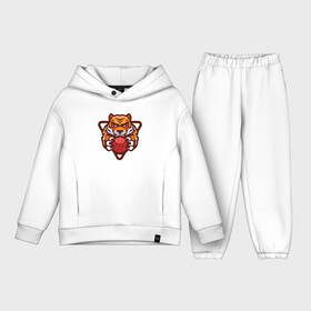 Детский костюм хлопок Oversize с принтом Basketball Tiger в Петрозаводске,  |  | 2022 | animal | basketball | cat | lion | nba | sport | tiger | баскетбол | год тигра | животные | зверь | зубы | кот | кошка | лев | мяч | нба | охотник | полосатый | природа | спорт | тигр | тигренок | тигрица | хищник