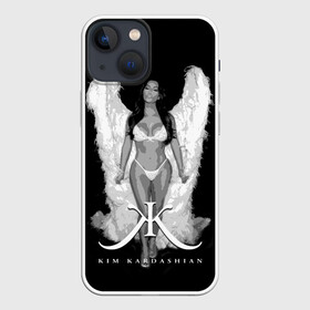Чехол для iPhone 13 mini с принтом Ким Кардашьян в Петрозаводске,  |  | angel | armenian | bikini | celebrity | kardashian family | kim kardashian | white wings | ангел | армянка | белые крылья | бикини | знаменитость | ким кардашьян | семейство кардашьян