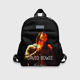 Детский рюкзак 3D с принтом VH1 Storytellers   David Bowie в Петрозаводске, 100% полиэстер | лямки с регулируемой длиной, сверху петелька, чтобы рюкзак можно было повесить на вешалку. Основное отделение закрывается на молнию, как и внешний карман. Внутри дополнительный карман. По бокам два дополнительных кармашка | david bowie | альтернативный | арт | боуи | глэм | девид | джаз | дэвед | дэвид | музыка | музыкант | певец | поп | психоделический | рок | соул | хард | экспериментальный | электронная | эмбиент