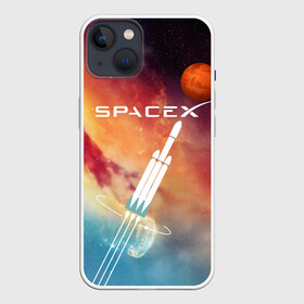 Чехол для iPhone 13 с принтом Space X в Петрозаводске,  |  | american | company | elon musk | emblem | flight to mars | logo | manufacturer | space technology | space x | американская | вселенная | звезды | знак | илон маск | компания | космическая техника | космос | логотип | полет на марс | произво