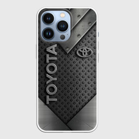 Чехол для iPhone 13 Pro с принтом TOYOTA IRON | STEEL в Петрозаводске,  |  | toyota | авто | автомобиль | логотип | машина | надпись | текстура | тоета | тойота