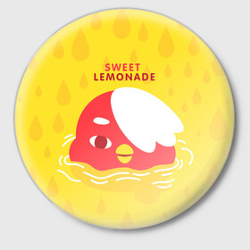 Значок с принтом Sweet lemonade в Петрозаводске,  металл | круглая форма, металлическая застежка в виде булавки | digital toys | gamer | games | helicopter taxi | pets | toca boca | toca hair salon | toca kitchen | toca life | toca life city | toca life worl | toca tea party | video games | игры