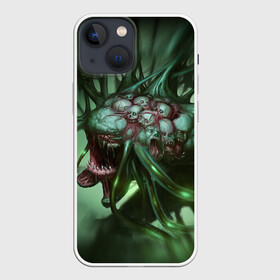 Чехол для iPhone 13 mini с принтом БОЛОТНЫЙ МОНСТР | MONSTER в Петрозаводске,  |  | freak | monster | scarecrow | skull | болотный | болотный монстре | монстер | страшила | урод | черепа | чудовище