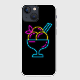 Чехол для iPhone 13 mini с принтом Неоновый коктейль в Петрозаводске,  |  | cocktail | milkshake | коктейль | коктель | напиток | неон