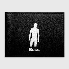 Обложка для студенческого билета с принтом Boss of the gym on black в Петрозаводске, натуральная кожа | Размер: 11*8 см; Печать на всей внешней стороне | Тематика изображения на принте: boss | boss of the gym | darkholme | gachi | gachimuchi | gym | jabroni | van | босс | вэн | гачи | качалка