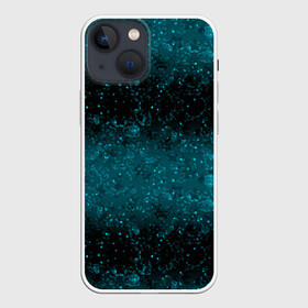 Чехол для iPhone 13 mini с принтом Черно синие блестки в Петрозаводске,  |  | блеск | блестки | блестящие звезды | блестящий узор | градиент | градиентный | детский | женский | звезды | синий узор | шик