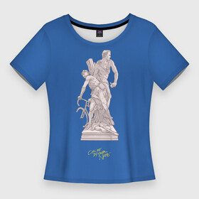 Женская футболка 3D Slim с принтом CMbYN скульптура Тимоти Шаламе Арми Хаммер в Петрозаводске,  |  | armie hammer | call me by your name | cmbyn | sculpture | timothee chalamet | арми хаммер | назови меня своим именем | скульптура | тимоти шаламе
