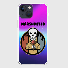 Чехол для iPhone 13 mini с принтом MARSHMELLO | МАРШМЕЛЛОУ (Z) в Петрозаводске,  |  | dj | marshmello | marshmelo | маршмелло | маршмеллоу | маршмелоу