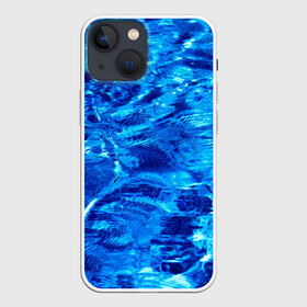 Чехол для iPhone 13 mini с принтом Голубая Вода (Текстура) в Петрозаводске,  |  | blue | ocean | pool | sea | бассейн | вода | волны | лето | море | океан | текстура | узоры