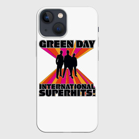 Чехол для iPhone 13 mini с принтом International Superhits Green Day в Петрозаводске,  |  | american idiot | green day | альтернативный | билли джо армстронг | греен дай | грин дей | гриндей | группа | зелёный день | майк дёрнт | музыка | панк | поп | поппанк | рок | тре кул