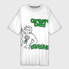 Платье-футболка 3D с принтом Kerplunk  Green Day в Петрозаводске,  |  | american idiot | green day | альтернативный | билли джо армстронг | греен дай | грин дей | гриндей | группа | зелёный день | майк дёрнт | музыка | панк | поп | поппанк | рок | тре кул