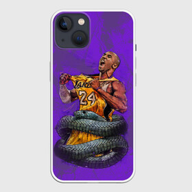 Чехол для iPhone 13 с принтом КОБИ БРАЙАНТ в Петрозаводске,  |  | basketball | black | bryant | kobe | lakers | legend | los angeles | mamba | nba | rip | usa | баскетбол | брайант | коби | лейкерс | мама | нба | спорт | сша | черная