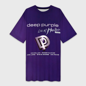 Платье-футболка 3D с принтом Deep Purple  Live at Montreux 1996 в Петрозаводске,  |  | deep purple | альбом | гловер | группа | дееп | деп | ди | дип перпл | диперпл | дипперпл | иэн гиллан | иэн пэйс | лого | логотип | метал | морс | пепл | прогрессивный | психоделический | рок | символ | хард