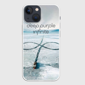 Чехол для iPhone 13 mini с принтом Infinite   Deep Purple в Петрозаводске,  |  | Тематика изображения на принте: deep purple | альбом | гловер | группа | дееп | деп | ди | дип перпл | диперпл | дипперпл | иэн гиллан | иэн пэйс | лого | логотип | метал | морс | пепл | прогрессивный | психоделический | рок | символ | хард