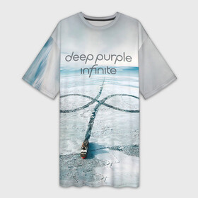 Платье-футболка 3D с принтом Infinite  Deep Purple в Петрозаводске,  |  | deep purple | альбом | гловер | группа | дееп | деп | ди | дип перпл | диперпл | дипперпл | иэн гиллан | иэн пэйс | лого | логотип | метал | морс | пепл | прогрессивный | психоделический | рок | символ | хард
