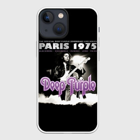 Чехол для iPhone 13 mini с принтом Deep Purple   Paris 1975 в Петрозаводске,  |  | deep purple | альбом | гловер | группа | дееп | деп | ди | дип перпл | диперпл | дипперпл | иэн гиллан | иэн пэйс | лого | логотип | метал | морс | пепл | прогрессивный | психоделический | рок | символ | хард