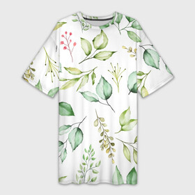Платье-футболка 3D с принтом Herbalife в Петрозаводске,  |  | зелень | лето | листья | осень | ягода