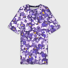 Платье-футболка 3D с принтом Анютины глазки узор в Петрозаводске,  |  | абстрактные цветы | абстракция | красивые цветы | розовые цветы | розовый цветок | сиреневые цветы | сиреневый цветок | стилизация | фиолетовые цветы | фиолетовый цветок | цветок | цветы