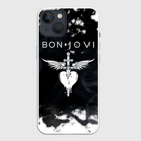 Чехол для iPhone 13 с принтом BON JOVI   БОН ДЖОВИ в Петрозаводске,  |  | Тематика изображения на принте: bon jovi | have a nice day | john | альбом | арена | бон | бон джови | глэм | группа | джови | джон | метал | музыка | надпись | песни | поп | попрок | рок | рокер | смайл | солист | софт | стена | хард | хеви | хевиметал