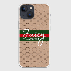 Чехол для iPhone 13 mini с принтом Juicy цыганка Gucci в Петрозаводске,  |  | gucci | instasamka | juicy цыганка | гуччи | инстасамка