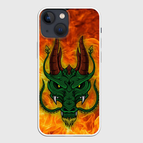 Чехол для iPhone 13 mini с принтом Японский дракон | Japanese Dragon в Петрозаводске,  |  | dragon | fire | japanese dragon | monster | драго | дракон | монстр | огнедыщащий | огонь | прикольная картинка | чудовище | японский дракон | ящерица