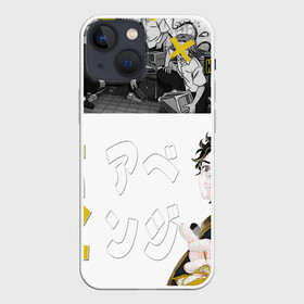 Чехол для iPhone 13 mini с принтом Плаксивый герой в Петрозаводске,  |  | hanagakitakemichi | tokyorevengers | иероглифы | манга | токийскиемстители | ханагаки