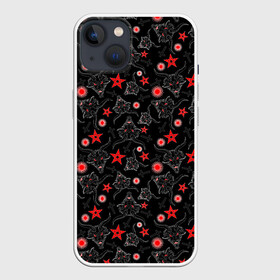 Чехол для iPhone 13 с принтом Сатана в Петрозаводске,  |  | halloween | holiday | vampire | zombie | бафомет | вампир | ведьма | день всех святых | дьявол | зомби | карнавал | маскарад | мертвец | оборотень | привидение | самайн | сатана | светильник джека | страшный джек