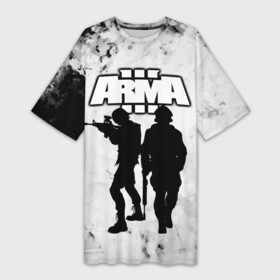 Платье-футболка 3D с принтом Arma  Арма,Tactical Simulator в Петрозаводске,  |  | arma | arma tactics | army | machine | soldiers | tactical | war | автоматы | арма | армия | военный симулятор | война | оружие | симулятор | солдаты | стрелялки | тактические