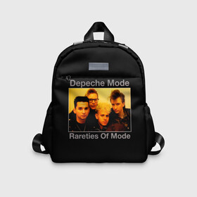 Детский рюкзак 3D с принтом Rareties of Mode   Depeche Mode в Петрозаводске, 100% полиэстер | лямки с регулируемой длиной, сверху петелька, чтобы рюкзак можно было повесить на вешалку. Основное отделение закрывается на молнию, как и внешний карман. Внутри дополнительный карман. По бокам два дополнительных кармашка | Тематика изображения на принте: depeche mode | альбом | альтернативный | вестник моды | группа | депеш мод | депешмод | дэйв гаан | индастриал | мартин гор | музыка | новая волна | рок | синти поп | электроник | энди флетчер