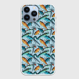 Чехол для iPhone 13 Pro Max с принтом Воблеры в Петрозаводске,  |  | Тематика изображения на принте: fish | fishing | блесна | воблер | донка | закидушка | крючок | подсак | поплавок | приманка | природа | рыба | рыбак | рыбалка | рыбная ловля | рыболов | садок | снасти | спиннинг | удочка | уха | хобби