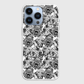 Чехол для iPhone 13 Pro с принтом Злые Гориллы   Паттерн в Петрозаводске,  |  | africa | afrika | angry | ape | apes | black white | gorilla | gorillas | gorillaz | hip hop | monkey | pattern | raging | sketch | африка | африканский узор | злые обезьяны | мартышка | примат | приматы | рисунок | рисунок карандашом | скетч | узор | хип
