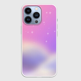Чехол для iPhone 13 Pro с принтом Звёздное небо розовый закат в Петрозаводске,  |  | закат | звёзды | магия | небо | облака | пейзаж | романтика | фентези