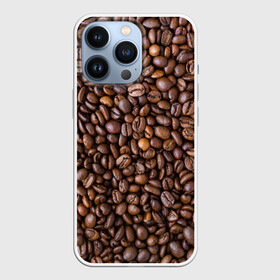 Чехол для iPhone 13 Pro с принтом Кофемания в Петрозаводске,  |  | Тематика изображения на принте: black | coffee | coffee beans | coffeemania | roasted | жареные | зерна | кофе | кофейные | кофемания | черные
