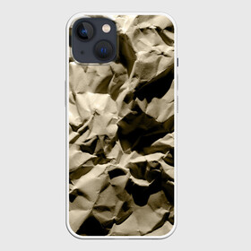 Чехол для iPhone 13 с принтом Мягкая мятая бумага в Петрозаводске,  |  | crumpled | gray | packaging | paper | soft | texture | wrinkled | бумага | мягкая | мятая | помятая | серая | текстура | упаковочная
