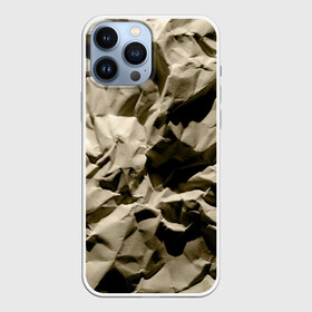 Чехол для iPhone 13 Pro Max с принтом Мягкая мятая бумага в Петрозаводске,  |  | crumpled | gray | packaging | paper | soft | texture | wrinkled | бумага | мягкая | мятая | помятая | серая | текстура | упаковочная