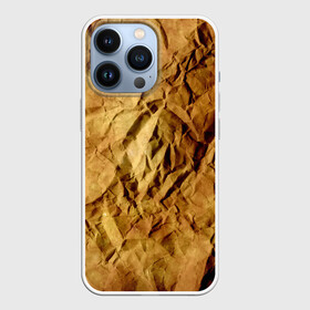 Чехол для iPhone 13 Pro с принтом Старая мятая бумага в Петрозаводске,  |  | crumpled | dirty | old | packaging | paper | relief | rusty | texture | wrinkled | yellow | бумага | грязная | желтая | мятая | помятая | рельеф | ржавая | старая | текстура | упаковочная