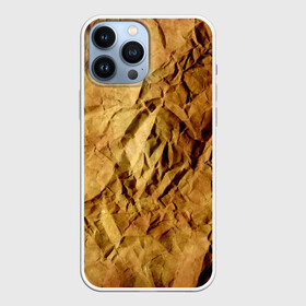 Чехол для iPhone 13 Pro Max с принтом Старая мятая бумага в Петрозаводске,  |  | crumpled | dirty | old | packaging | paper | relief | rusty | texture | wrinkled | yellow | бумага | грязная | желтая | мятая | помятая | рельеф | ржавая | старая | текстура | упаковочная