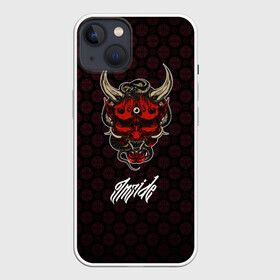 Чехол для iPhone 13 с принтом Beast Inside в Петрозаводске,  |  | dragon | inside | japan | lettering | samurai | snake | дракон | змеи | самурай | япония