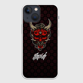 Чехол для iPhone 13 mini с принтом Beast Inside в Петрозаводске,  |  | dragon | inside | japan | lettering | samurai | snake | дракон | змеи | самурай | япония